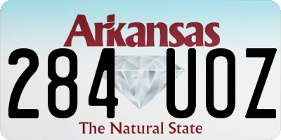 AR license plate 284UOZ