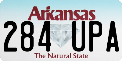 AR license plate 284UPA