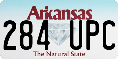 AR license plate 284UPC