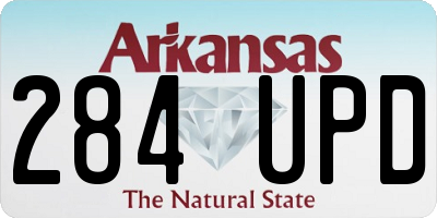 AR license plate 284UPD