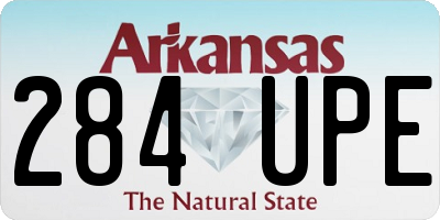 AR license plate 284UPE