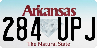 AR license plate 284UPJ