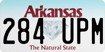 AR license plate 284UPM