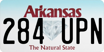 AR license plate 284UPN