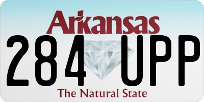 AR license plate 284UPP