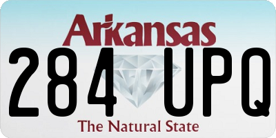 AR license plate 284UPQ