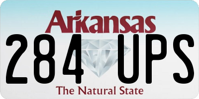 AR license plate 284UPS