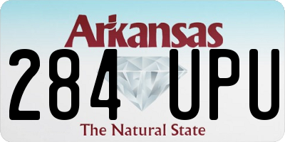 AR license plate 284UPU