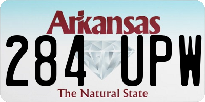 AR license plate 284UPW