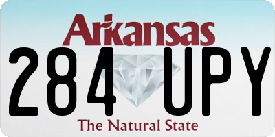 AR license plate 284UPY