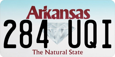 AR license plate 284UQI