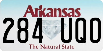 AR license plate 284UQO