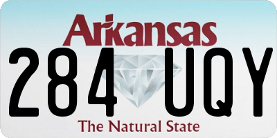 AR license plate 284UQY