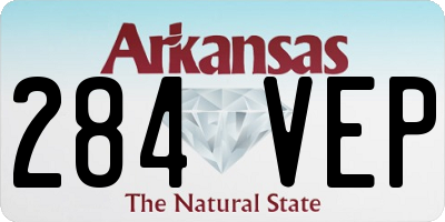 AR license plate 284VEP