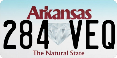 AR license plate 284VEQ