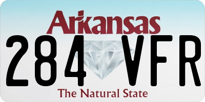 AR license plate 284VFR