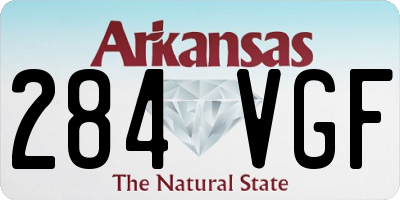 AR license plate 284VGF