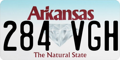 AR license plate 284VGH