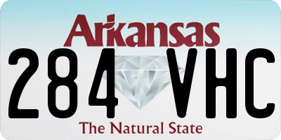 AR license plate 284VHC