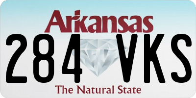 AR license plate 284VKS