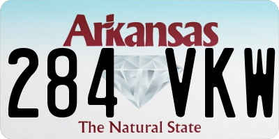 AR license plate 284VKW