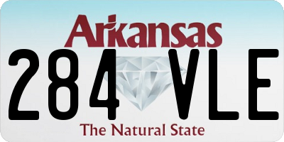 AR license plate 284VLE