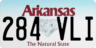 AR license plate 284VLI
