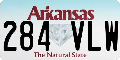 AR license plate 284VLW