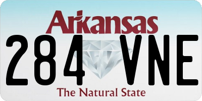 AR license plate 284VNE
