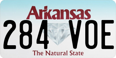 AR license plate 284VOE