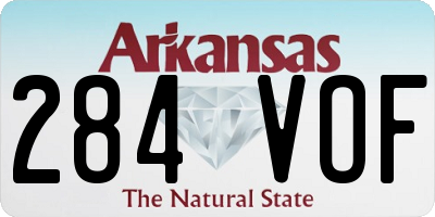 AR license plate 284VOF