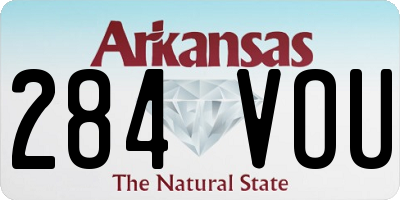 AR license plate 284VOU