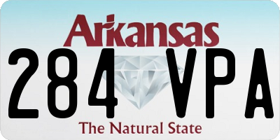 AR license plate 284VPA