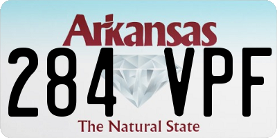 AR license plate 284VPF