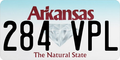 AR license plate 284VPL