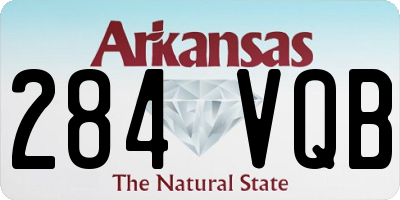 AR license plate 284VQB