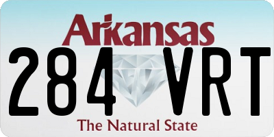 AR license plate 284VRT