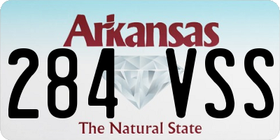 AR license plate 284VSS