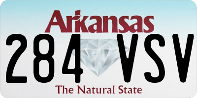 AR license plate 284VSV