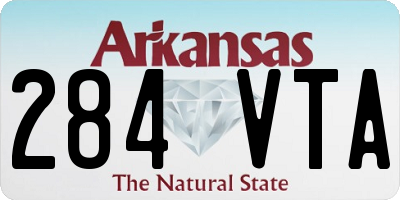 AR license plate 284VTA