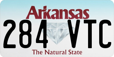 AR license plate 284VTC