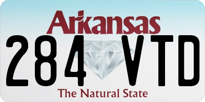 AR license plate 284VTD