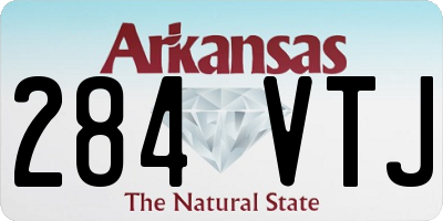 AR license plate 284VTJ