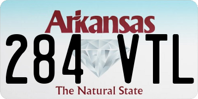 AR license plate 284VTL