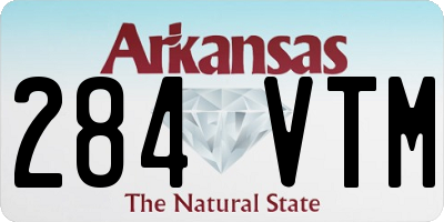 AR license plate 284VTM