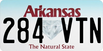 AR license plate 284VTN