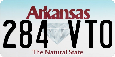 AR license plate 284VTO