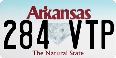 AR license plate 284VTP