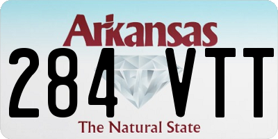 AR license plate 284VTT