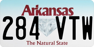 AR license plate 284VTW